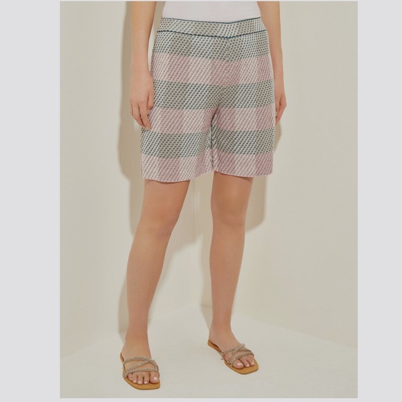 Misook Bold Plaid Tweed Knit Shorts NWT - Picture 1 of 8